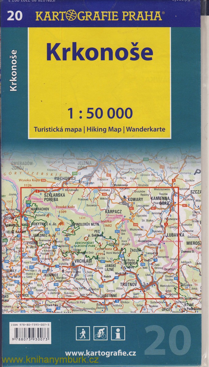 Krkonoše turistická mapa